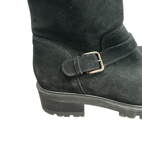La Canadienne Kian Waterproof Buckle Bootie in Black Suede Women's 9 - Picture 4 of 10